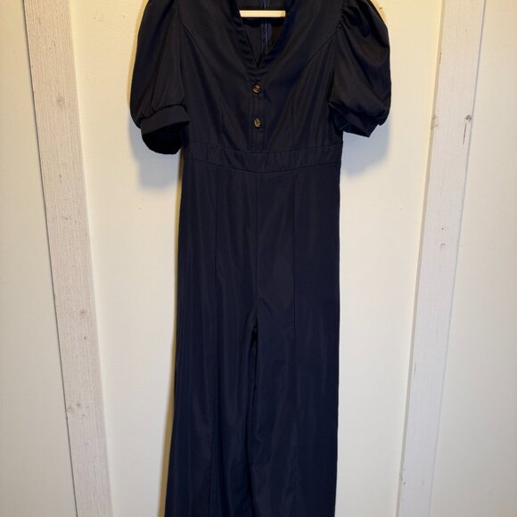 Wide Leg One Piece Jumper Size M Navy Blue - Picture 6 of 6